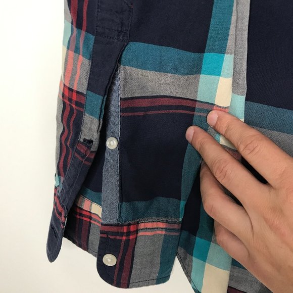 J Crew Genuine Madras Pattern Shirt, Made in India - Picture 5 of 5
